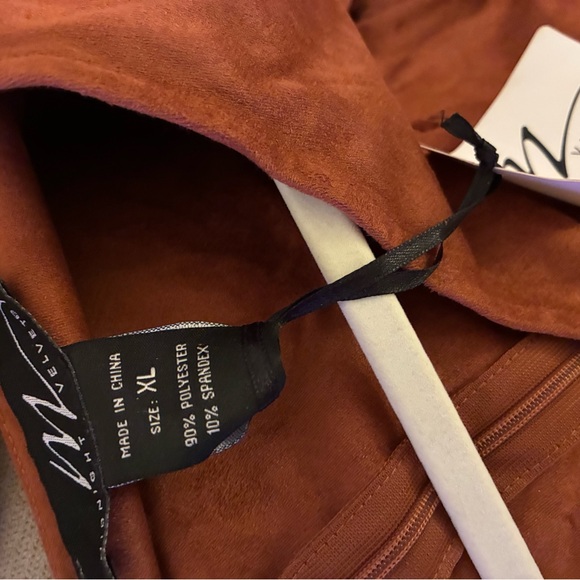 Midnight Velvet Rust Fringe Midi Dress - Picture 6 of 6